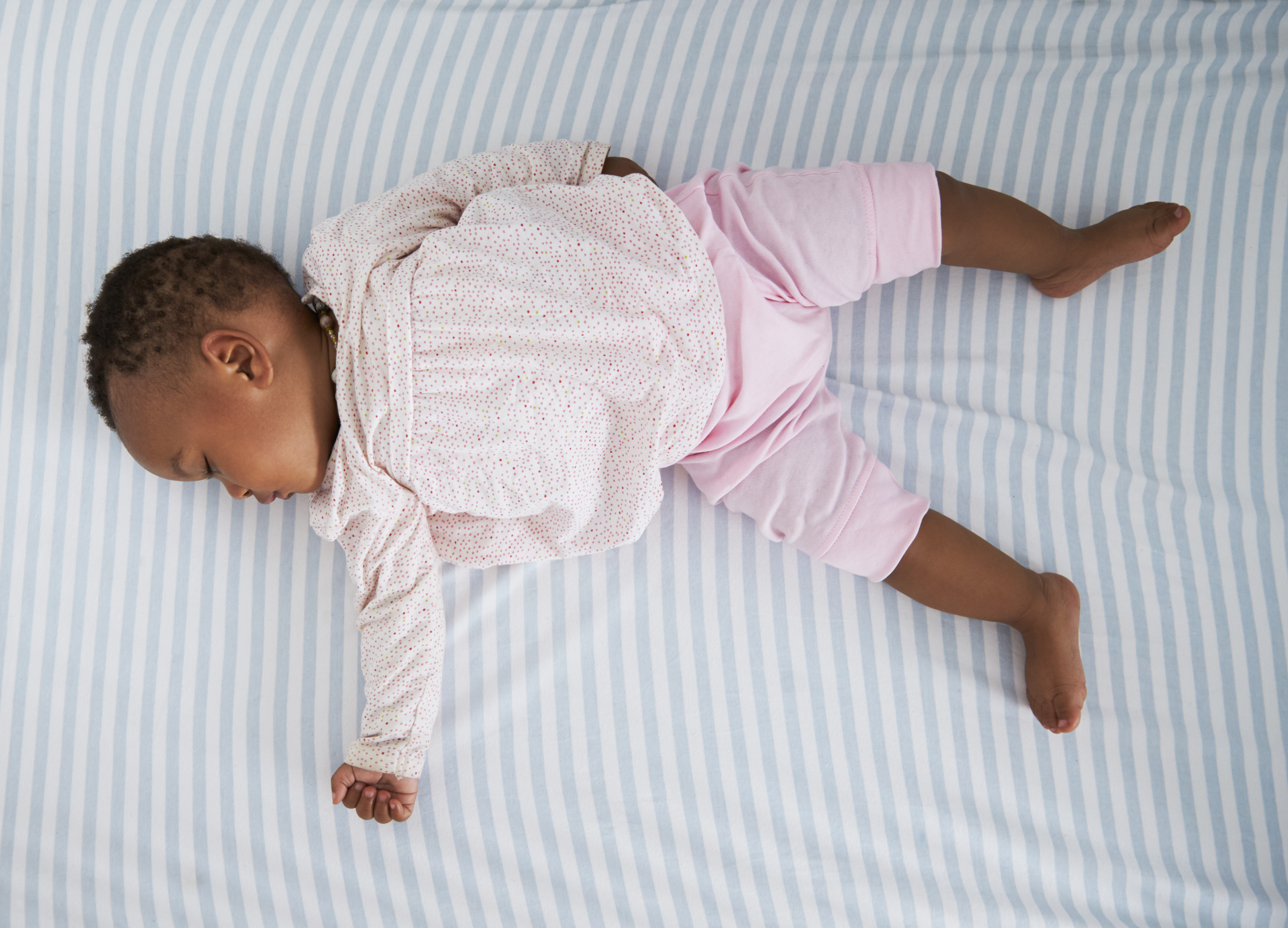 Baby lying on back