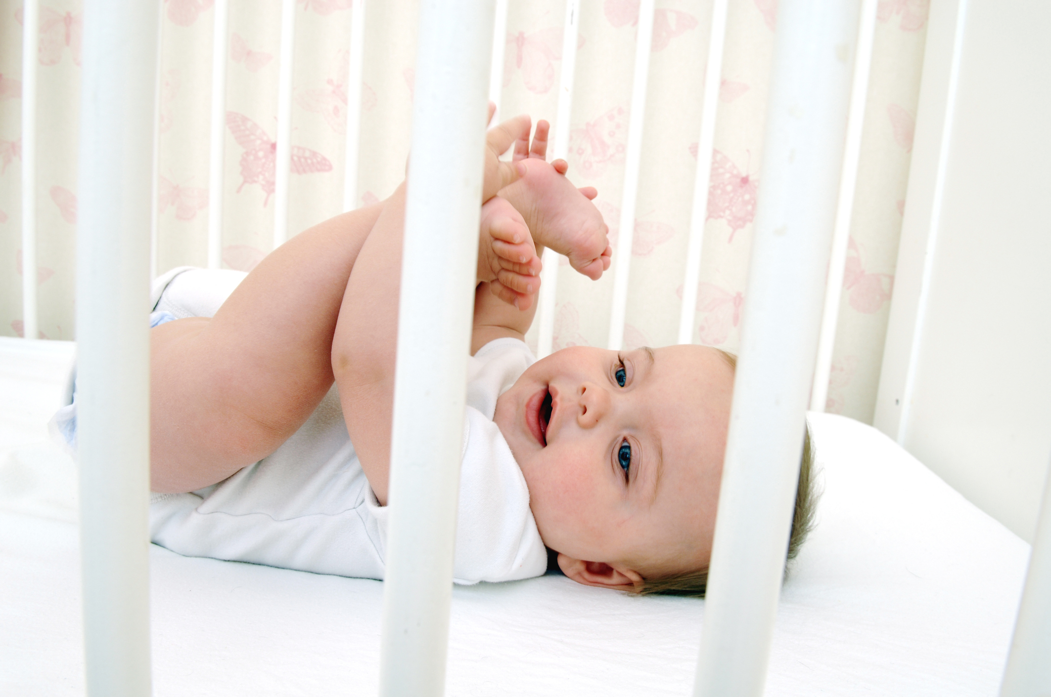 Baby in crib